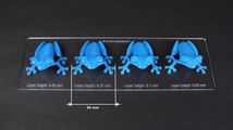 Layer height settings determine the smoothness of the sides of a print. We can print at .26 because the tag is mostly "top" or "bottom."