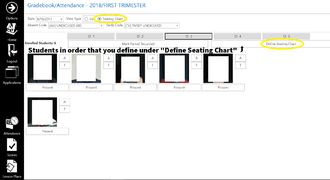 Choosing "Seating Chart" will display them in the order you define